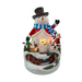 Animated snowman with rotating Christmas train – illuminated front view