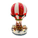 Lighted hot air balloon with Santa – illuminated front view