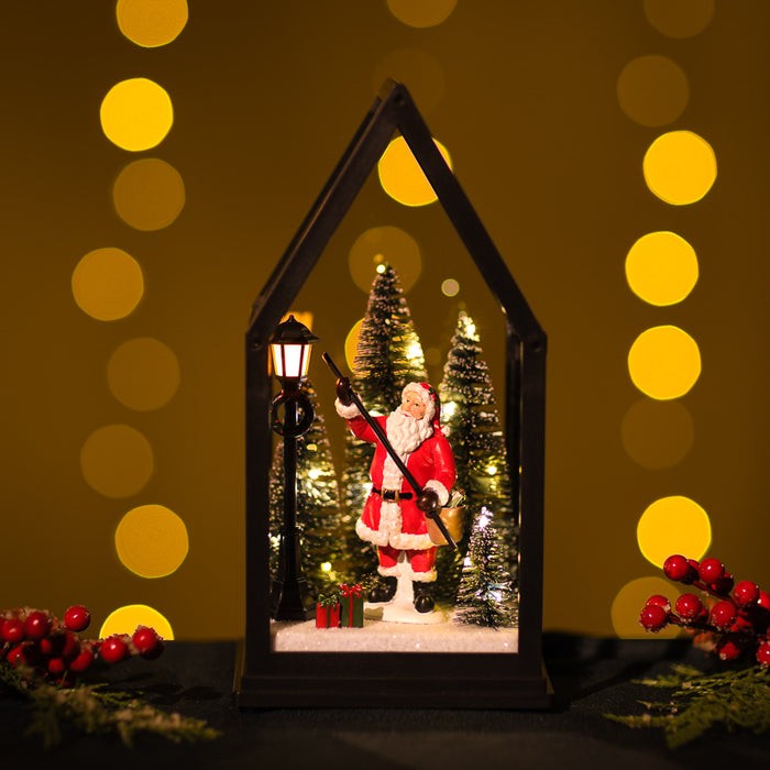 Glass Frame Shadow Scene Small/ Santa