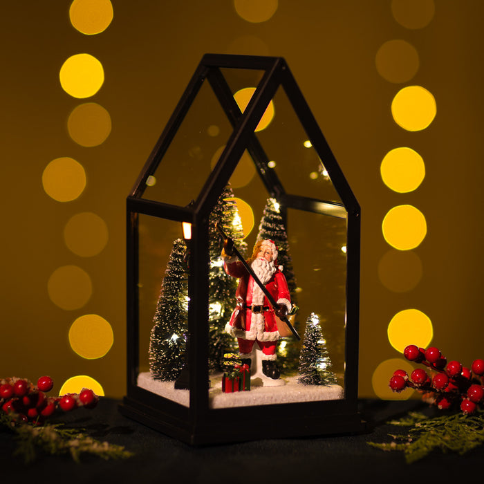 Glass Frame Shadow Scene Small/ Santa