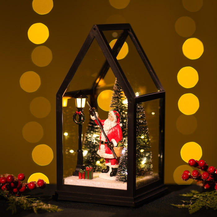 Glass Frame Shadow Scene Small/ Santa