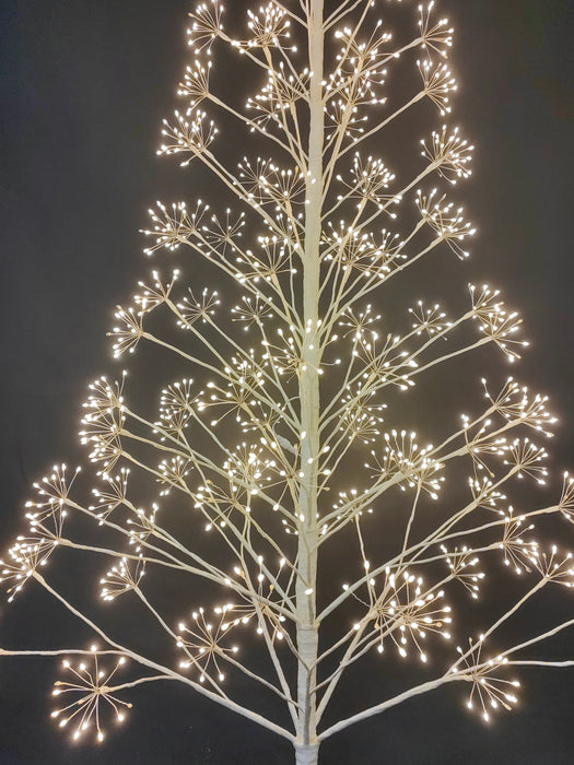 White Twinkle Starburst Tree with Warm White LED Light 180CM