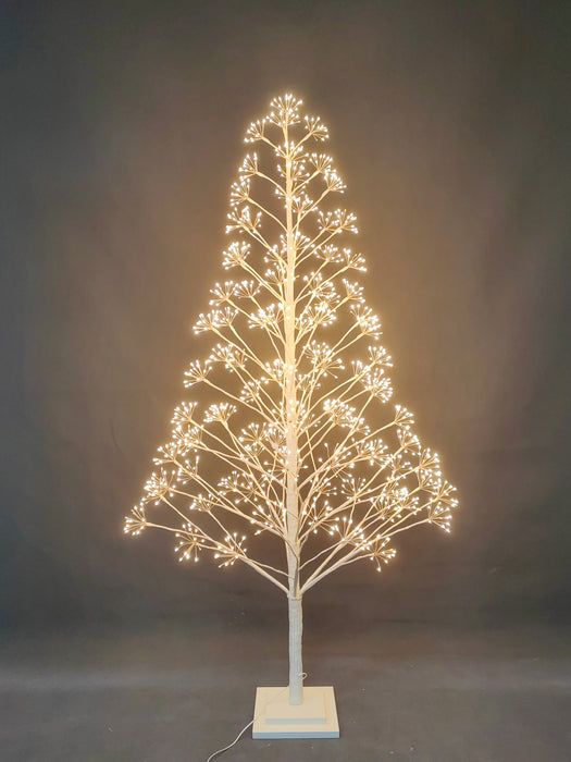 White Twinkle Starburst Tree with Warm White LED Light 180CM