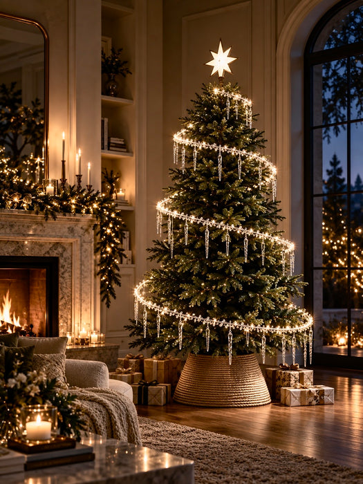 Floating Icicle Spiral Tree Light DIY Set