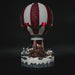Lighted hot air balloon with Santa in motion