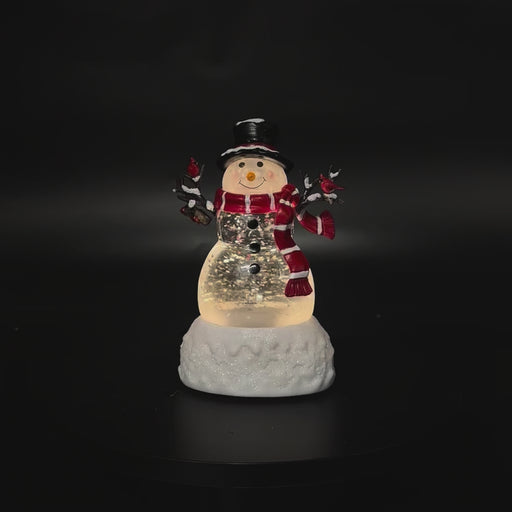 Snowing Petite Snowman illuminated Christmas decoration video