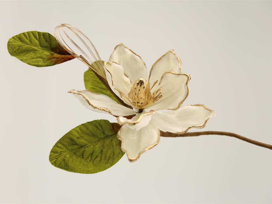3pcs Christmas Artificial Magnolia Picks - Ivory
