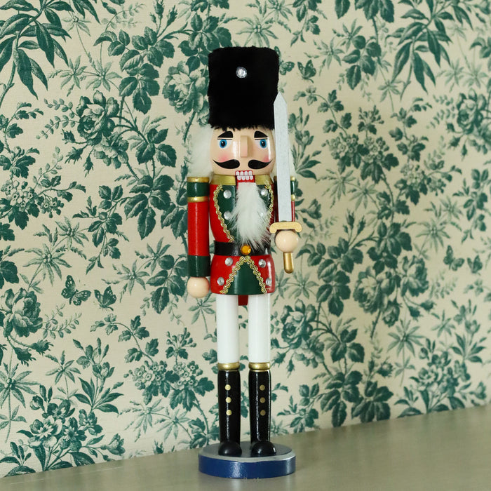 Christmas Nutcracker Green Uniform with Sword 38cm