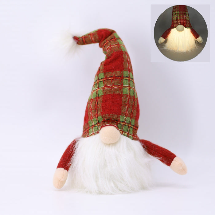 Christmas Light up Gnome with Green Hat