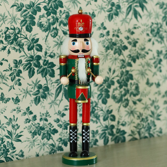 Christmas Wooden Nutcracker Red Uniform with Drum 38cm