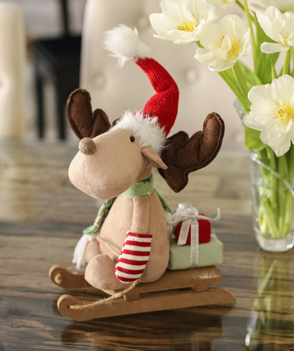 Christmas Moose with Sledge